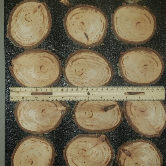 Wood ornaments Laser engraved monogramming for home Decor. - Picture 5 of 9